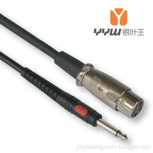 XLR 3pin Female to 1/4" Mono Microphone Cable